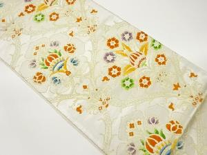 花唐草模様織出し袋帯